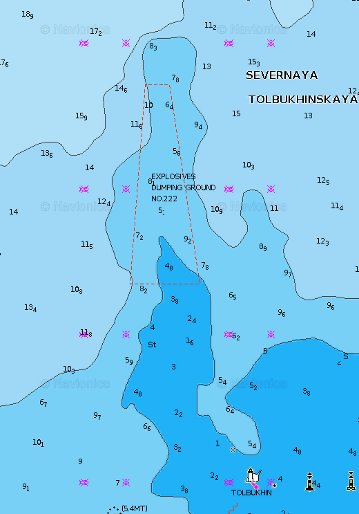 Карта глубин врево