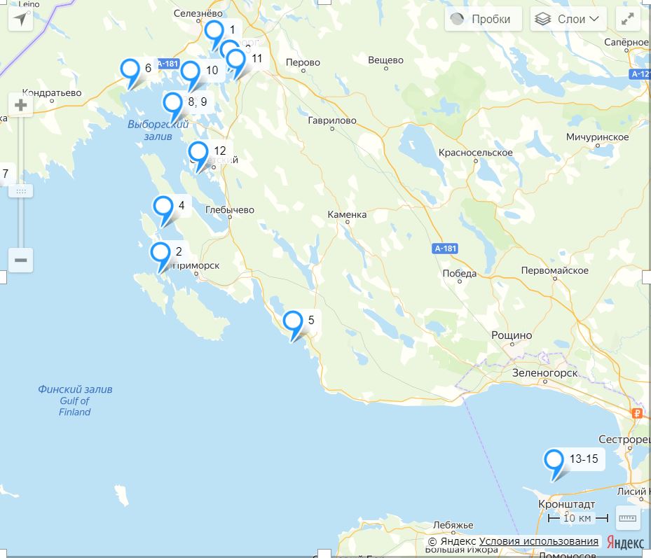 Карта глубин выборгского залива подробная ленинградской области